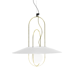 FONTANA ARTE suspension lamp SETAREH 4381 with glass diffuser Ø 65 cm