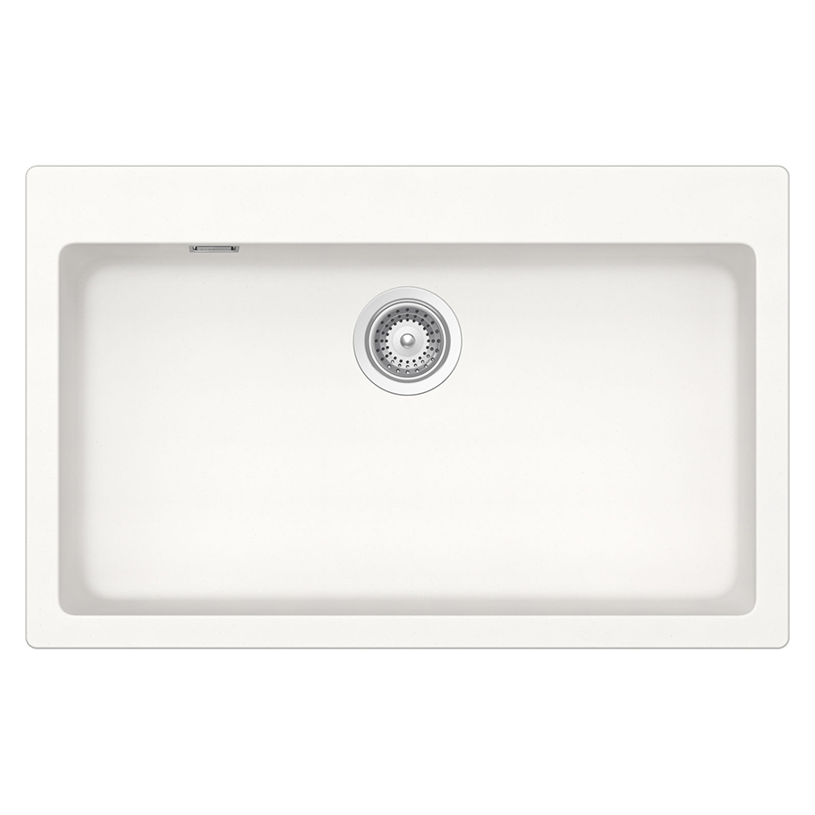 SCHOCK évier avec un bac réversible SIGNUS N100XL (Blanc pure - Cristadur® Premium)