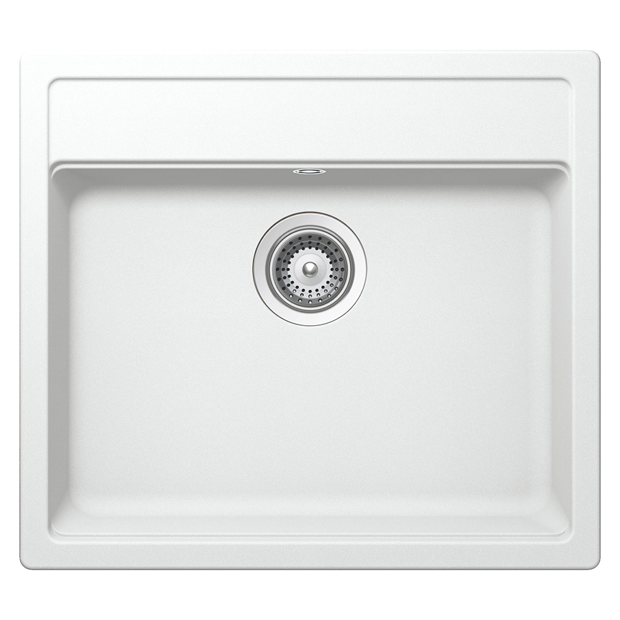 SCHOCK évier avec un bac réversible VERO N100 (Blanc pure - Cristadur® Premium)