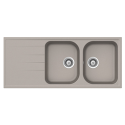 SCHOCK évier avec 2 bacs et égouttoir réversible LITHOS D200