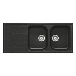 SCHOCK évier avec 2 bacs et égouttoir réversible LITHOS D200