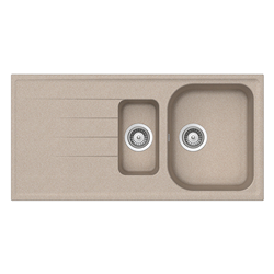 SCHOCK évier avec 1 + 1/2 bac et égouttoir réversible LITHOS D150