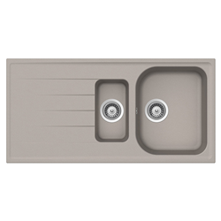 SCHOCK évier avec 1 + 1/2 bac et égouttoir réversible LITHOS D150