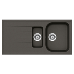 SCHOCK évier avec 1 + 1/2 bac et égouttoir réversible LITHOS D150