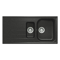 SCHOCK évier avec 1 + 1/2 bac et égouttoir réversible LITHOS D150