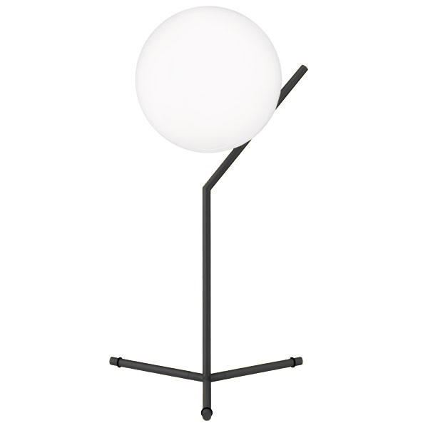 FLOS lampe de table IC T1 HIGH (Noir - Verre soufflé et métal)
