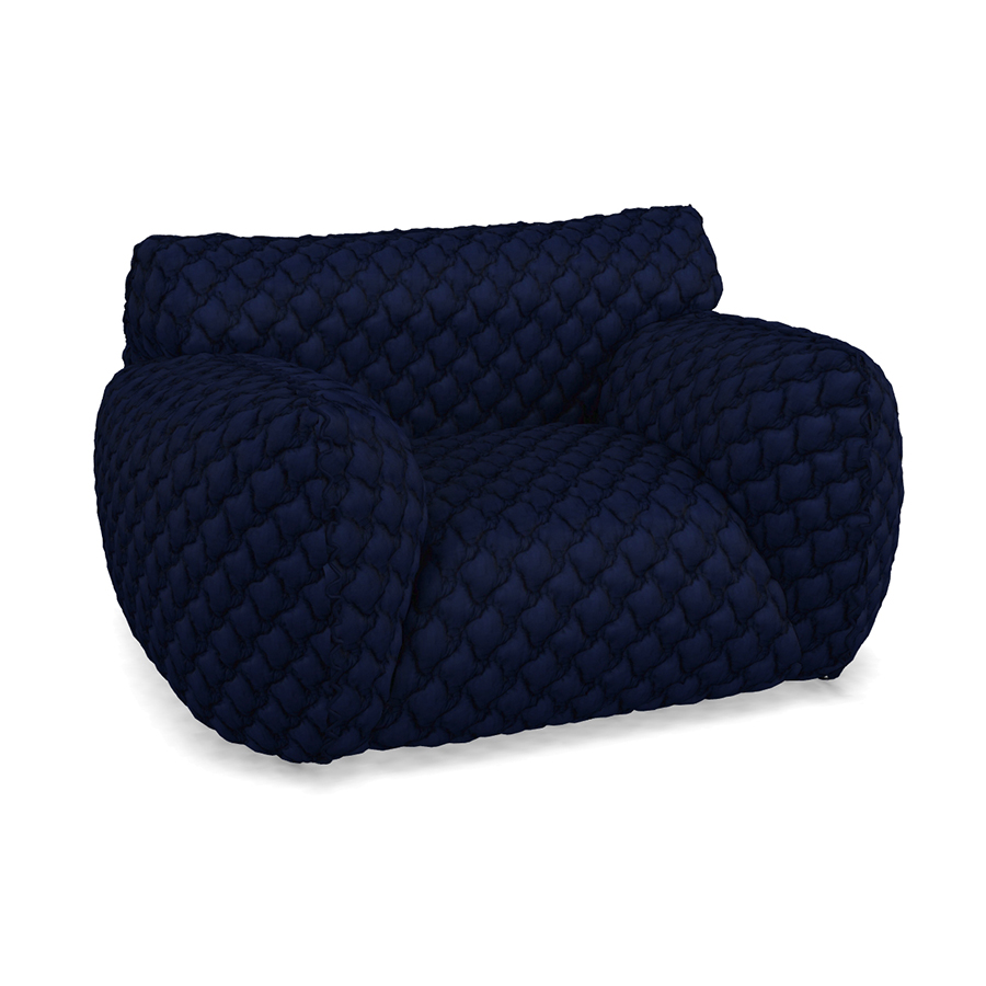 GERVASONI fauteuil NUVOLA 09 (Bleu - tissu 3D Cat. E)
