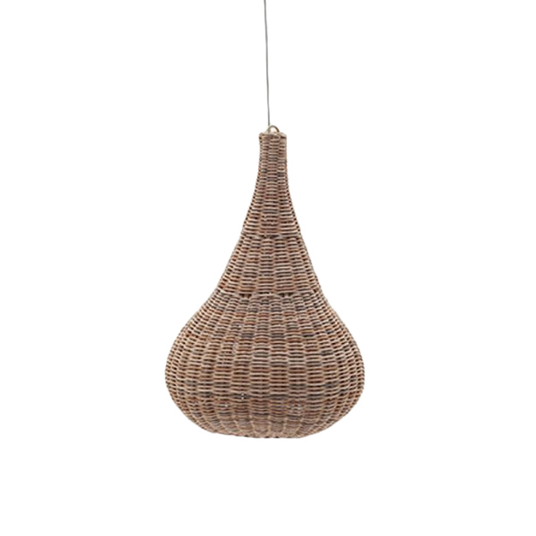 GERVASONI lampe à suspension SPIN 95 (Naturel - Rotin)