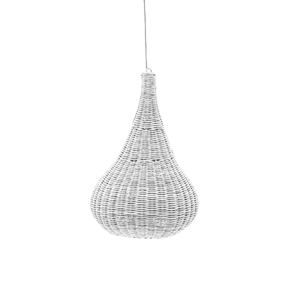 GERVASONI lampe à suspension SPIN 95 (Blanc - vimini Laqué)