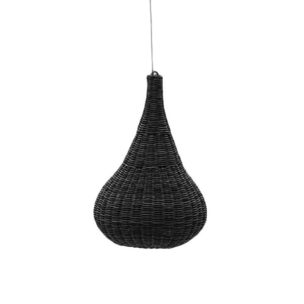 GERVASONI lampe à suspension SPIN 95 (Noir - vimini Laqué)