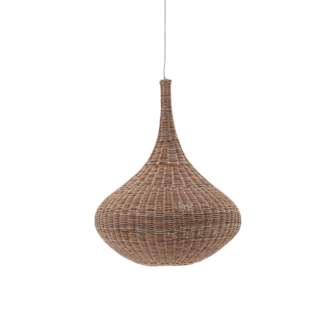 GERVASONI lampe à suspension SPIN 96 (Naturel - Rotin)
