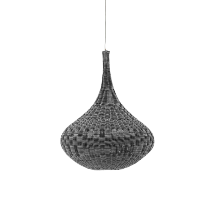 GERVASONI lampe à suspension SPIN 96 (Gris - vimini Laqué)