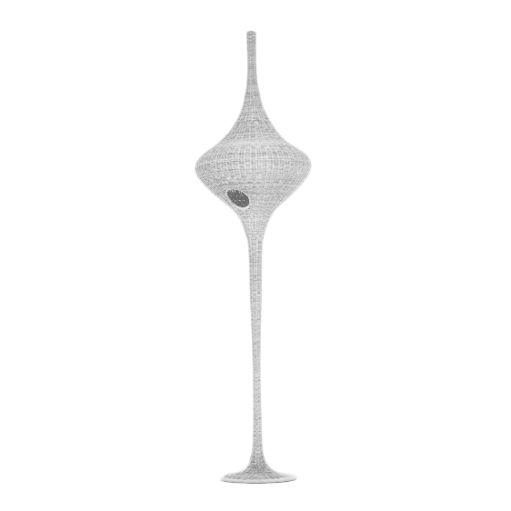 GERVASONI lampadaire SPIN L (Blanc - vimini Laqué)