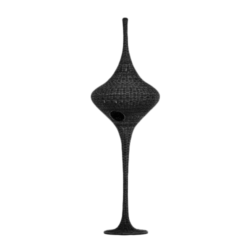 GERVASONI lampadaire SPIN M (Noir - vimini Laqué)