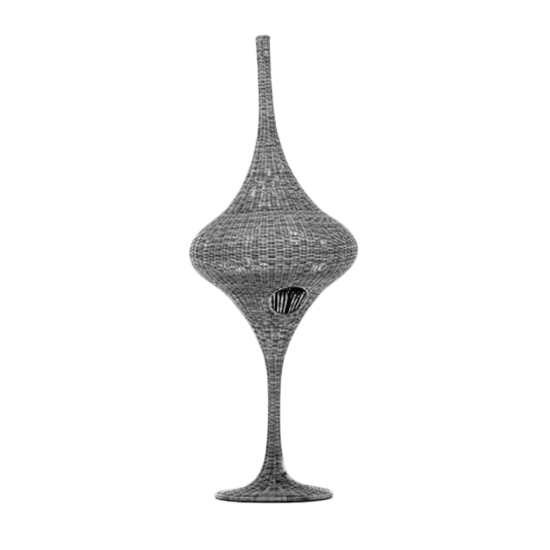 GERVASONI lampadaire SPIN S (Gris - vimini Laqué)