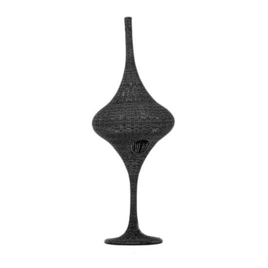 GERVASONI lampadaire SPIN S (Noir - vimini Laqué)