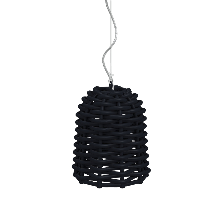 GERVASONI lampe à suspension SWEET 91 (Noir mat - PVC croisé)