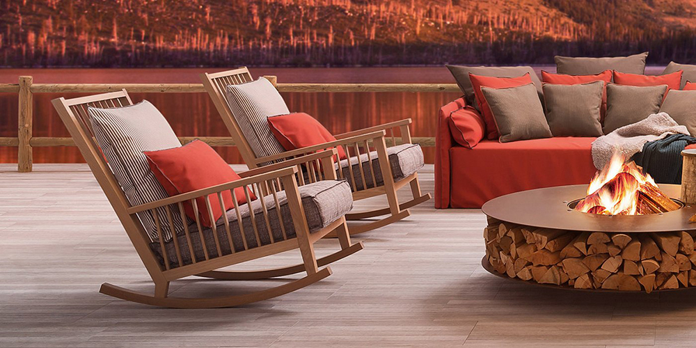 GERVASONI outdoor rocking armchair INOUT 709