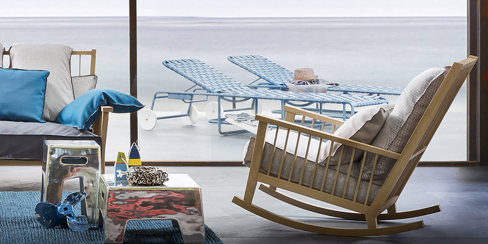 GERVASONI outdoor rocking armchair INOUT 709