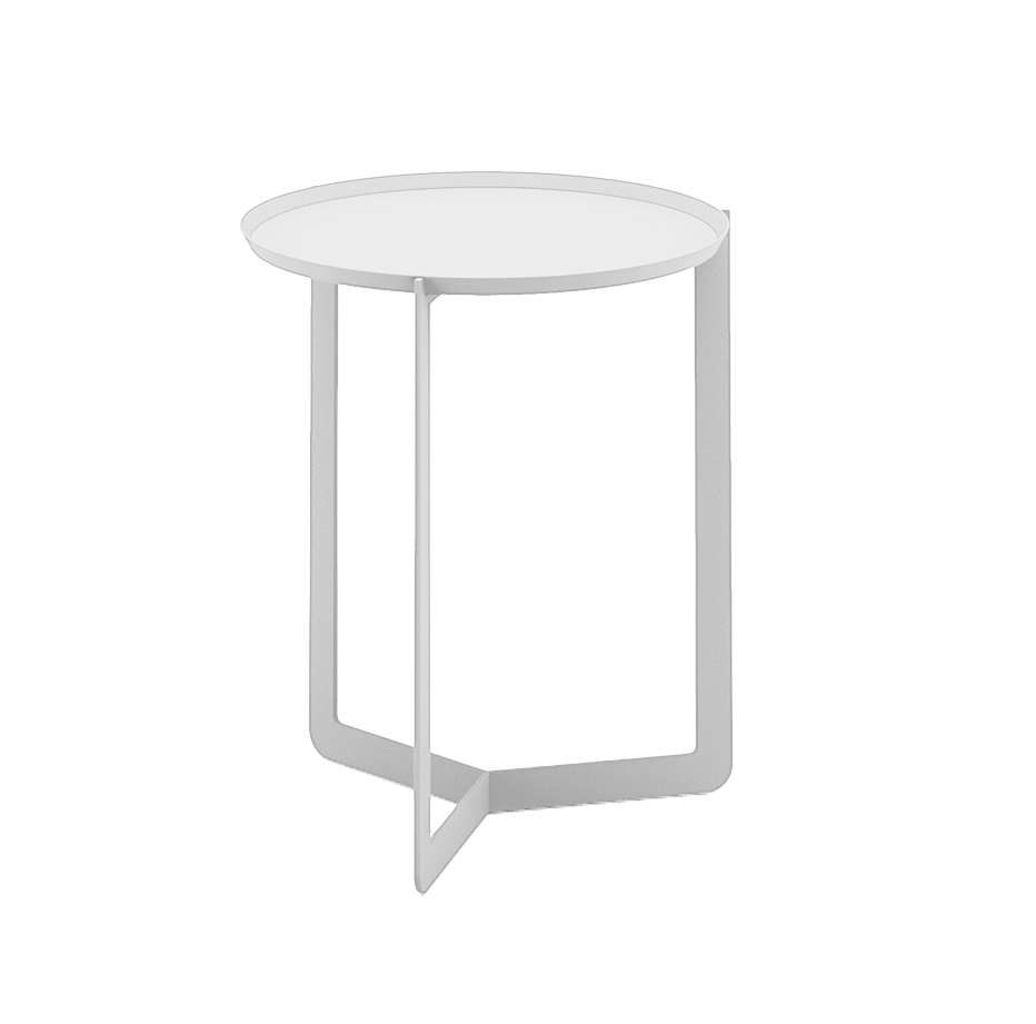 MEME DESIGN table basse pour extérieur ROUND 1 OUTDOOR (Blanc - Métal)