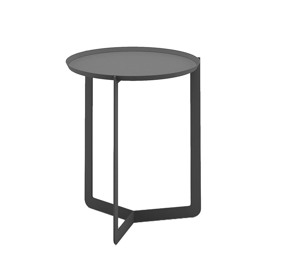 MEME DESIGN table basse pour extérieur ROUND 1 OUTDOOR (Graphite - Métal)