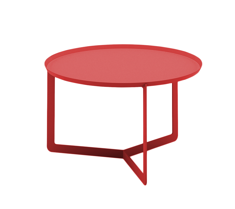 MEME DESIGN table basse pour extérieur ROUND 2 OUTDOOR (Coquelicot - Métal)