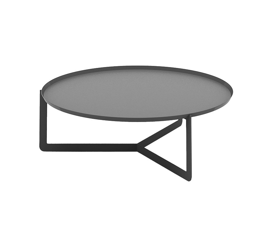 MEME DESIGN table basse pour extérieur ROUND 3 OUTDOOR (Graphite - Métal)