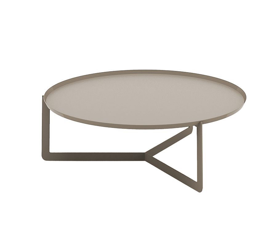 MEME DESIGN table basse pour extérieur ROUND 3 OUTDOOR (Boue - Métal)