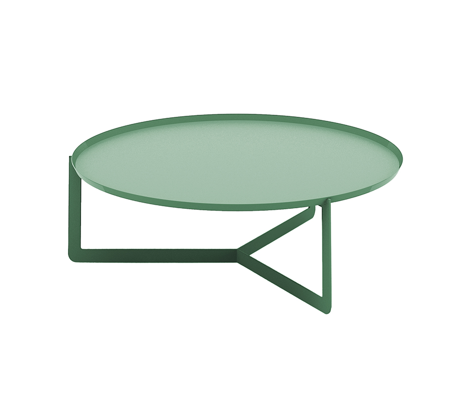 MEME DESIGN table basse pour extérieur ROUND 3 OUTDOOR (Sauge - Métal)