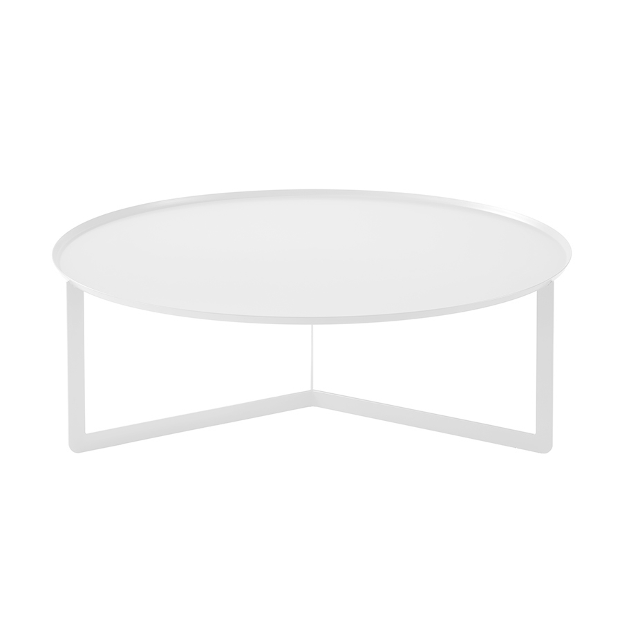 MEME DESIGN table basse pour extérieur ROUND 5 OUTDOOR (Blanc - Métal)