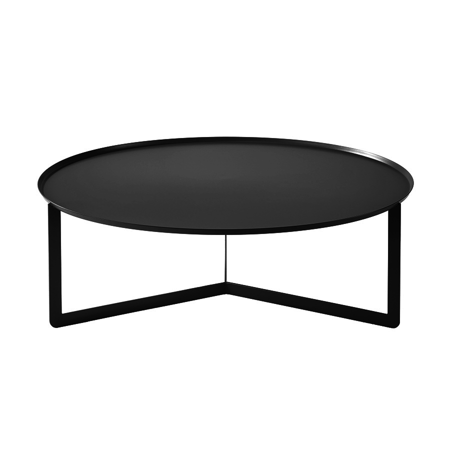 Deco Round Coffee Table Black Sand Outdoor Furniture Teak Warehouse