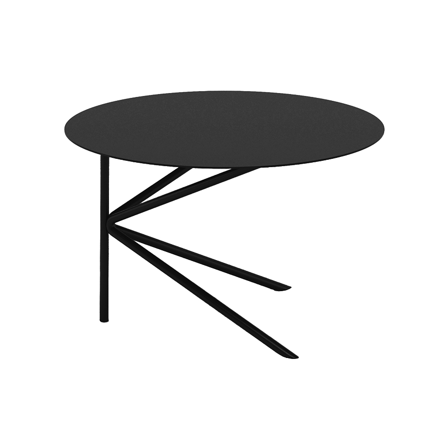 MEME DESIGN table basse pour extérieur TWIN BASSO OUTDOOR (Noir - Métal)