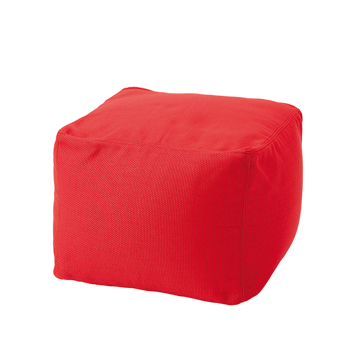 MEME DESIGN pouf pour extérieur ARCHIMEDE (Rouge coquelicot - Tissu)