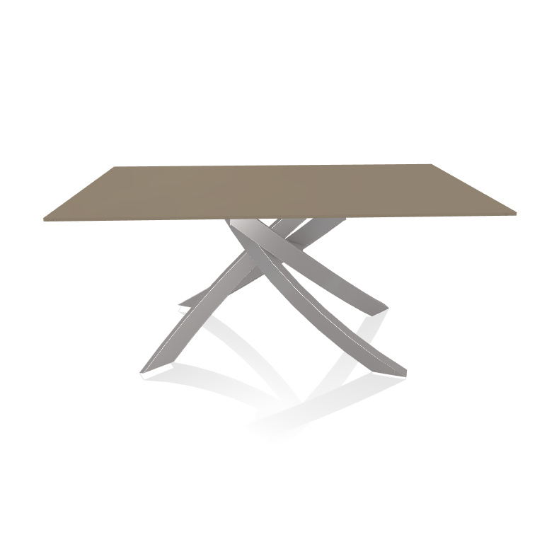 BONTEMPI CASA table avec structure gris clair ARTISTICO 20.13 160x90 cm (Anti-rayures tourterelle op