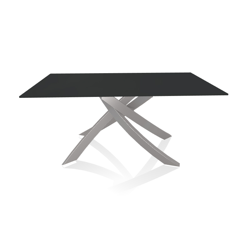 BONTEMPI CASA table avec structure gris clair ARTISTICO 20.13 160x90 cm (Anti-rayures anthracite opa