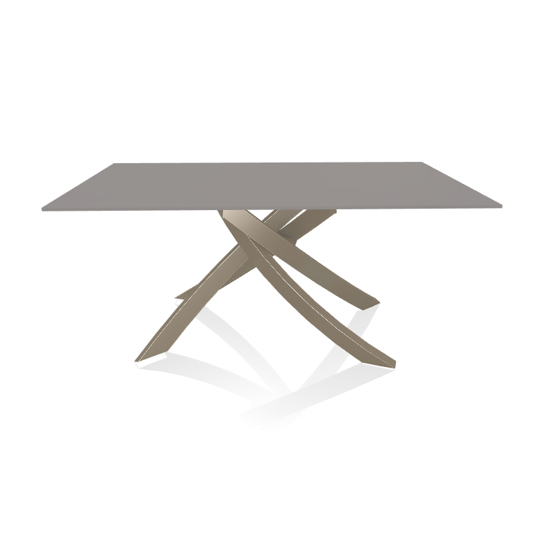 BONTEMPI CASA table avec structure sable ARTISTICO 20.13 160x90 cm (Anti-rayures gris clair opaque -