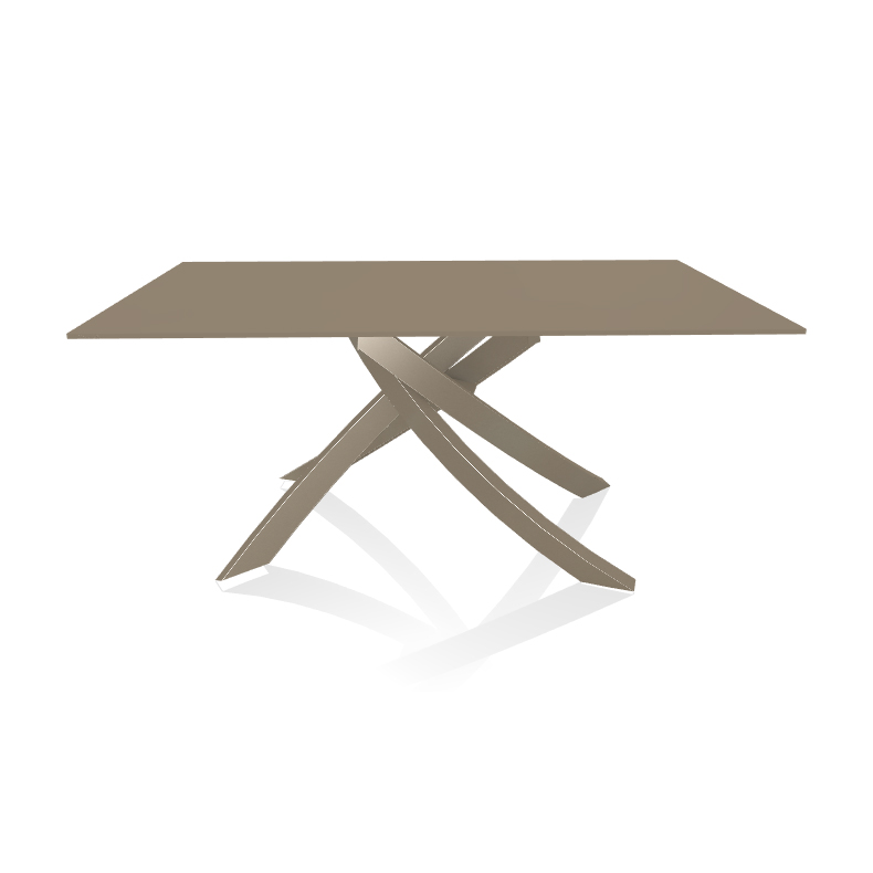 BONTEMPI CASA table avec structure sable ARTISTICO 20.13 160x90 cm (Anti-rayures tourterelle opaque 