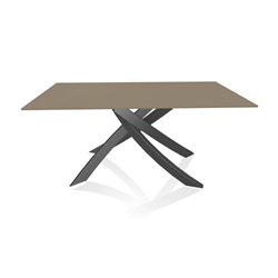 BONTEMPI CASA table with anthracite frame ARTISTICO 20.13 160x90 cm