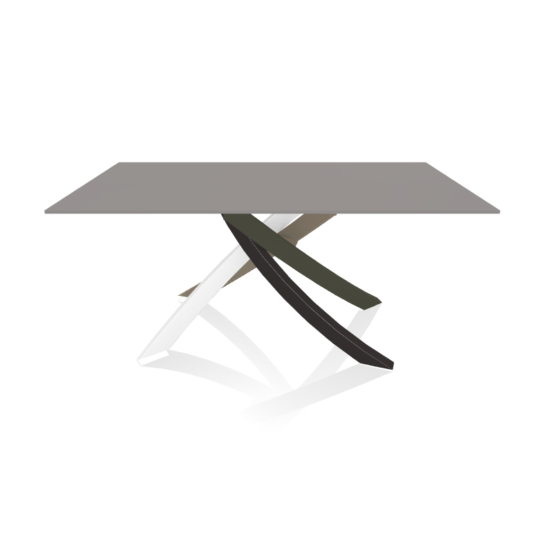 BONTEMPI CASA table avec structure multicolor elegant ARTISTICO 20.13 160x90 cm (Anti-rayures gris c