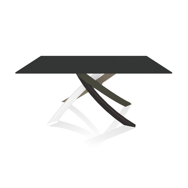BONTEMPI CASA table avec structure multicolor elegant ARTISTICO 20.13 160x90 cm (Anti-rayures anthra