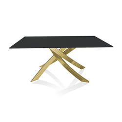 BONTEMPI table with gold frame ARTISTICO 20.13 160x90 cm