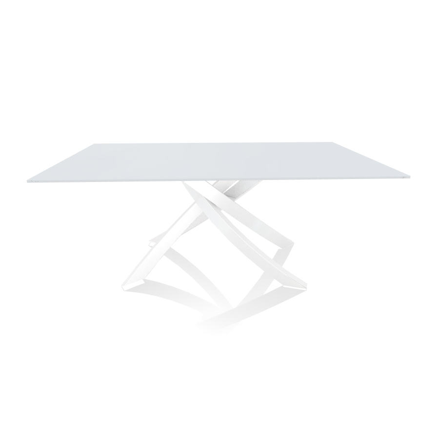 BONTEMPI CASA table avec structure blanche ARTISTICO 20.00 180x106 cm (Anti-rayures blanc opaque - P