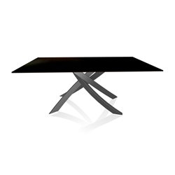 BONTEMPI CASA table with anthracite frame ARTISTICO 20.00 180x106 cm