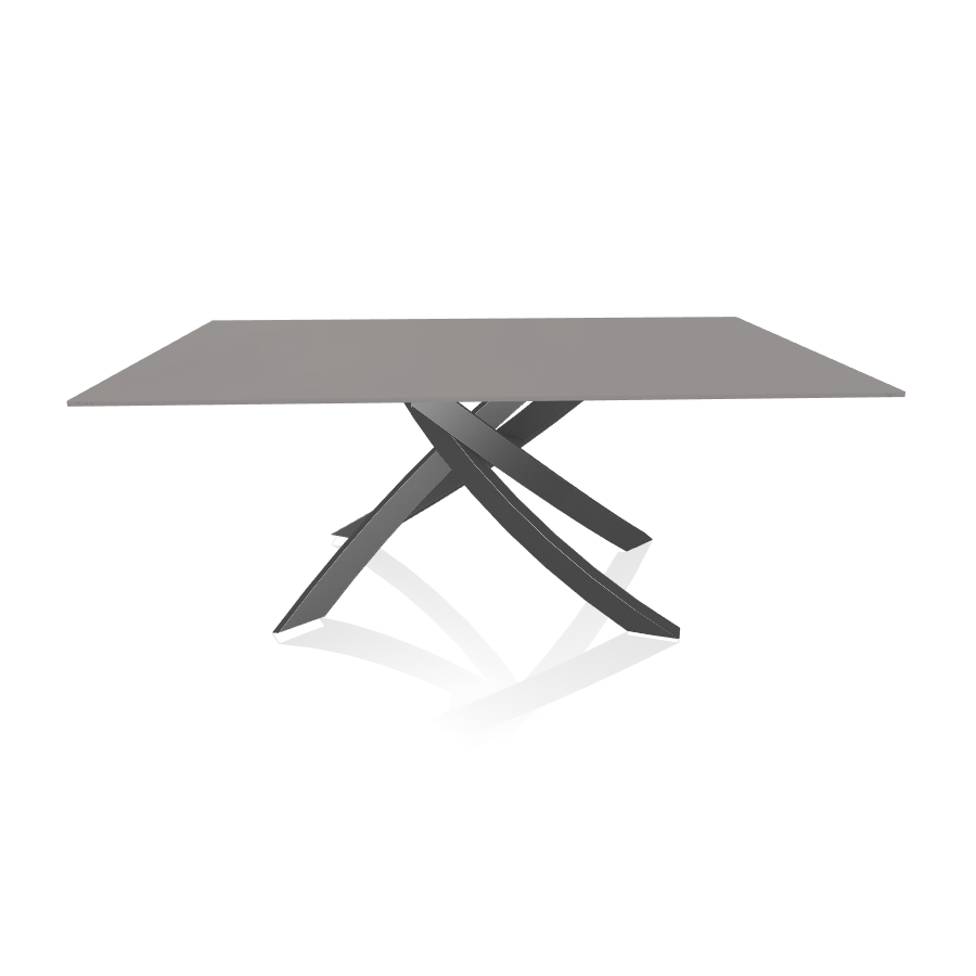 BONTEMPI CASA table avec structure anthracite ARTISTICO 20.00 180x106 cm (Anti-rayures gris clair op