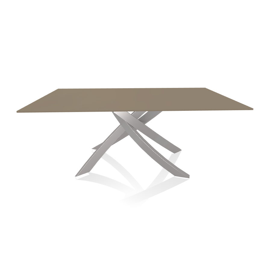 BONTEMPI CASA table avec structure gris clair ARTISTICO 20.00 180x106 cm (Anti-rayures tourterelle o