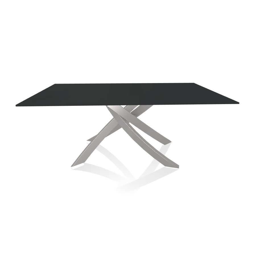 BONTEMPI CASA table avec structure gris clair ARTISTICO 20.00 180x106 cm (Anti-rayures anthracite op