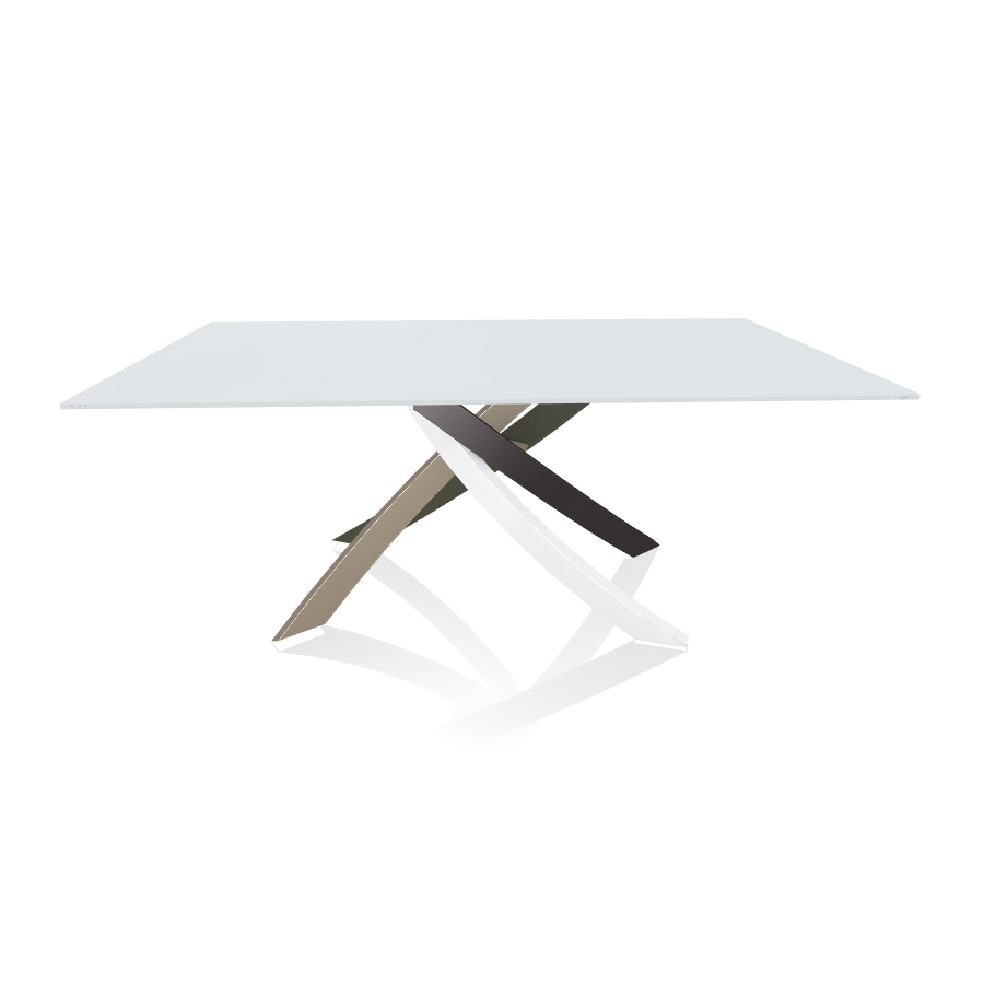 BONTEMPI CASA table avec structure multicolor elegant ARTISTICO 20.00 180x106 cm (Anti-rayures blanc