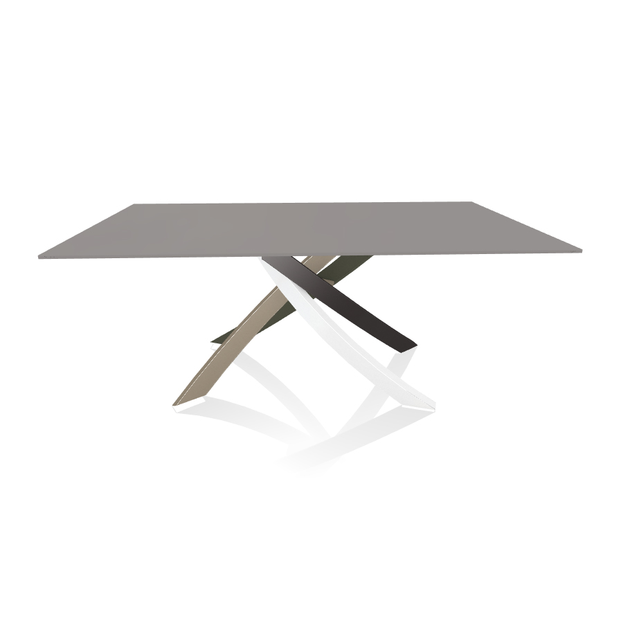 BONTEMPI CASA table avec structure multicolor elegant ARTISTICO 20.00 180x106 cm (Anti-rayures gris 