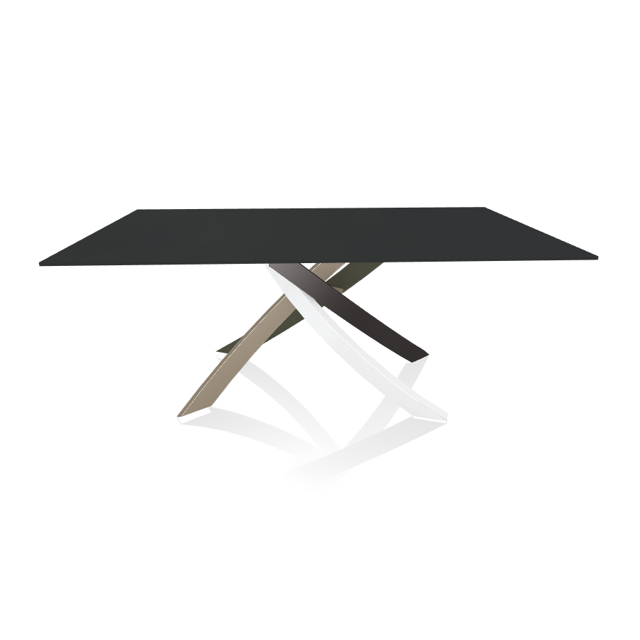 BONTEMPI CASA table avec structure multicolor elegant ARTISTICO 20.00 180x106 cm (Anti-rayures anthr