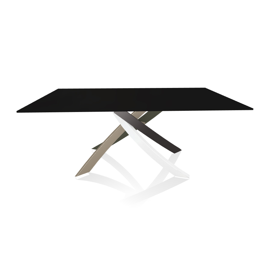 BONTEMPI CASA table avec structure multicolor elegant ARTISTICO 20.00 180x106 cm (Anti-rayures noir 